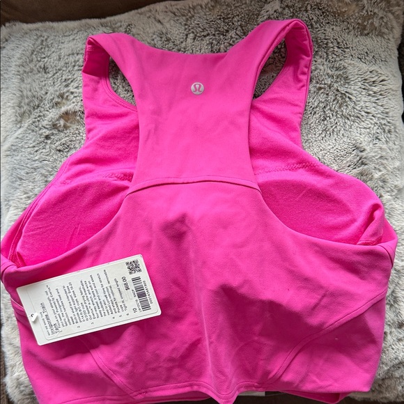New With Tags, Lululemon Athletica Pink Racerback Tank Top - size 10 - Picture 4 of 4